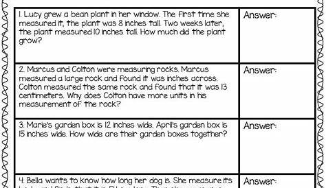 measurement worksheet for 2nd grade