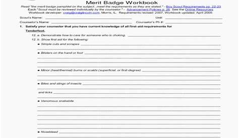 movie making merit badge worksheet