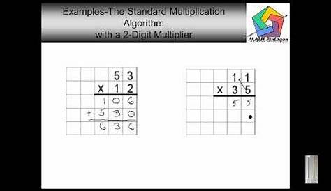 Standard Algorithm Multiplication 4th Grade
