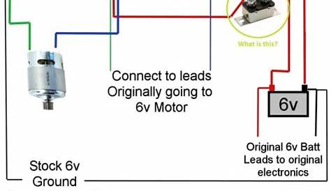 dc motor - Wiring Diagram Help - 6v 'Power-Wheels' Ride-On Upgrade