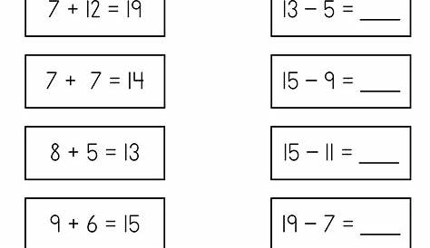 mixed addition and subtraction within 20