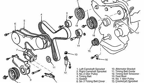 1993 Toyota Camry Serpentine Belt Routing and Timing Belt Diagrams