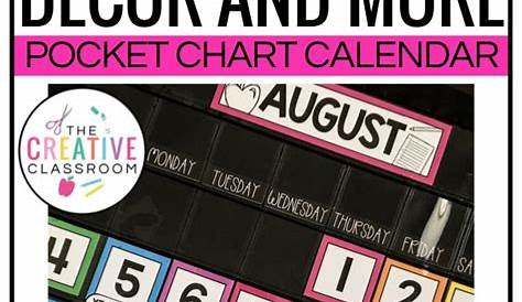 Easy to make and use pocket chart calendar with months, days, numbers