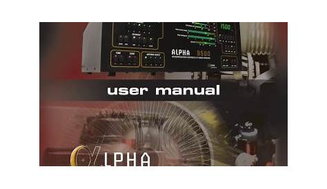 Alpha 9500 User manual | Manualzz