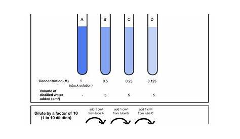 Serial Dilution Calculation AS/A-level Biology Worksheet Assessment