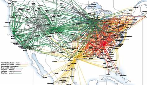 skywest charter route map