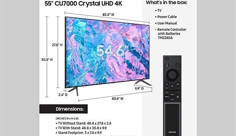 55 Televisores " Clase CU7000 Crystal UHD 4K Smart TV (2023