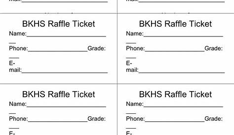 Raffle Ticket Template - FREE DOWNLOAD - Aashe