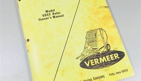 vermeer bale expert monitor manual