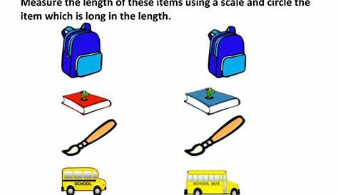 measurement for first grade worksheet