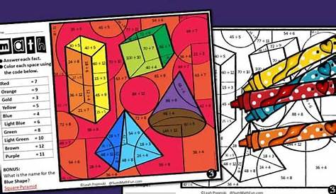 Division Worksheets - Color by Number 4th Grade - Sum Math Fun