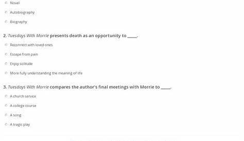 Quiz & Worksheet - Motifs from Tuesdays with Morrie | Study.com