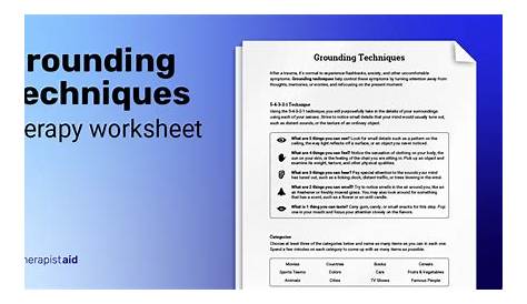 grounding techniques worksheets