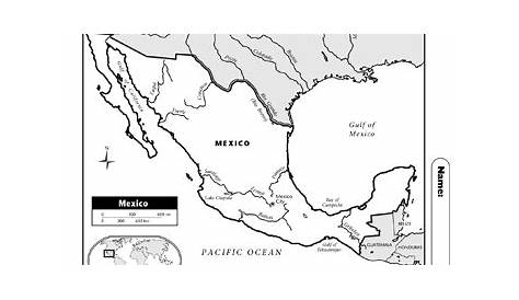 mexico map worksheet