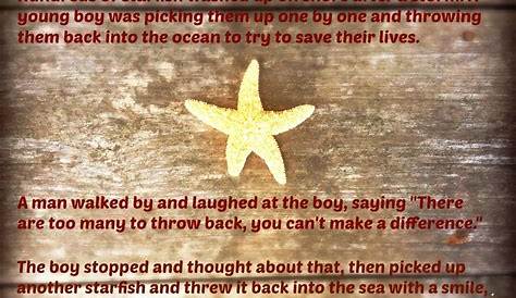 starfish inspirational story - Girl to Mom