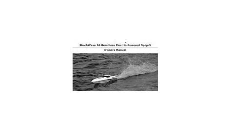 pro boat shockwave 36 owner's manual
