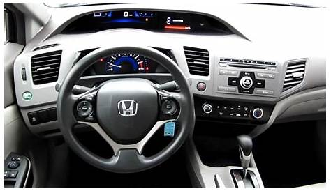 2012 Honda Civic LX Sedan, black - Stock# B1987 - Interior - YouTube
