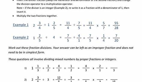Dividing Fractions Using Models Worksheet