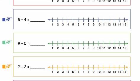 Counting Back on a Number Line Worksheets|grade1to6.com