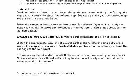 14 Best Images of Causes Of Earthquakes Worksheet - Printable