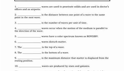 the electromagnetic spectrum worksheets answer key