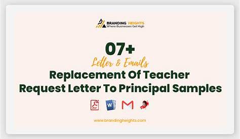 teacher request sample letter