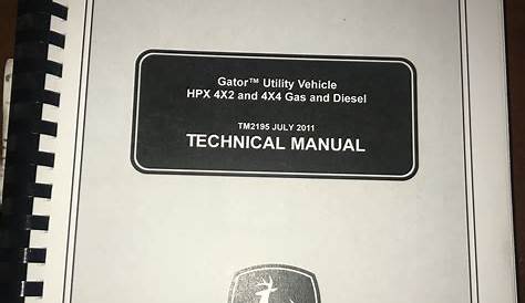 John Deere Gator HPX 4x2 4x4 Gas Diesel Technical Manual JD TM2195 Tech