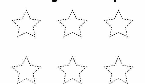 printable star worksheet for preschool