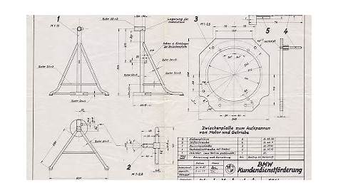 BZ's BMW Isetta 300's: Isetta - Engine Stand Blueprints