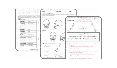 Forensic Anthropology Worksheet by MK Science Lab | TPT