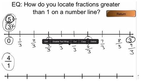 Fractions On A Number Line Greater Than 1 Worksheet - Printable Word