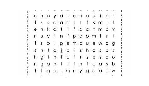 word search printable summer