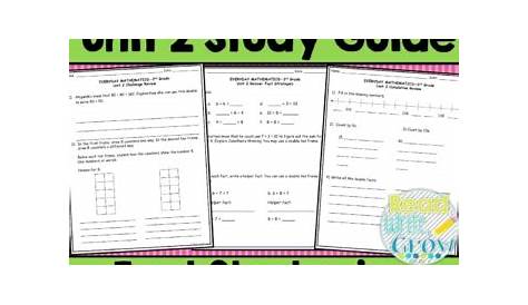 Everyday Math Grade 2 Unit 2 Study Guide/Review {Fact Strategies} UPDATED