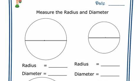 diameter and radius worksheets