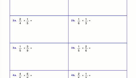 multiplication and division fractions worksheets