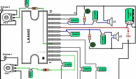 4440 double ic amplifier circuit diagram