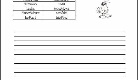 poetry activity worksheets