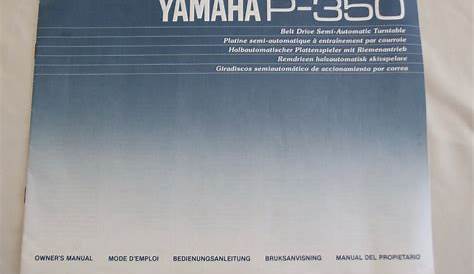 yamaha p 850 owner's manual