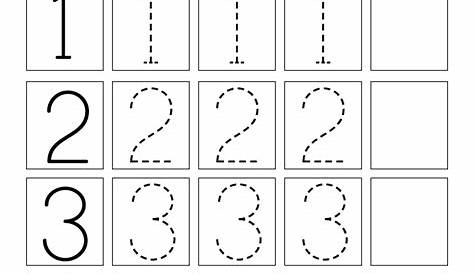 8 best images of number tracing printable worksheets free number