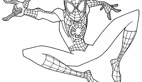 printable spider man into the spider verse coloring pages