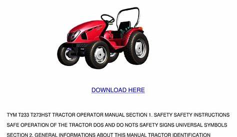 tym tractor parts manual