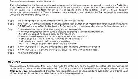 Testing the control | tekmar 264 Boiler Control User Manual | Page 30 /