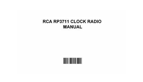 Rca rp3711 clock radio manual by xf699 - Issuu