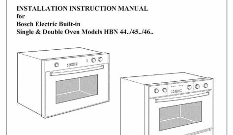 bosch b26ft50sns manual