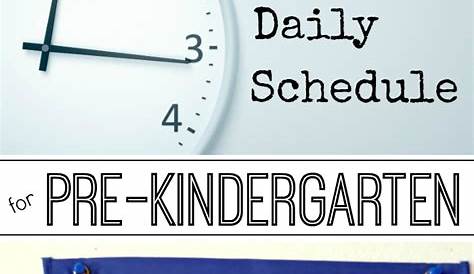 schedule for pre k