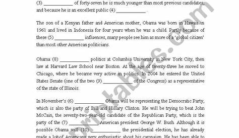 Barack Obama Kindergarten Worksheet / Barack Obama Mini Unit by