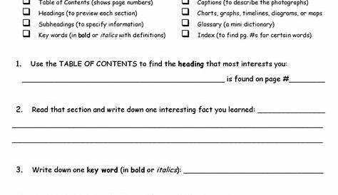 32 Nonfiction Text Features Worksheet 3rd Grade - support worksheet