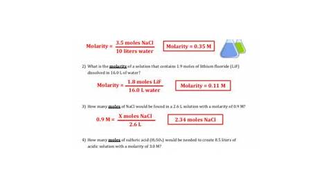 Molarity and Dilutions -- Notes and Worksheet Set by Chemistry Wiz