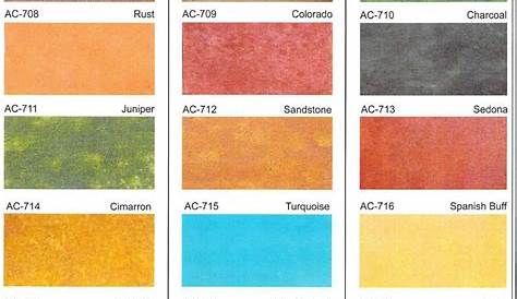 brickform acid stain color chart
