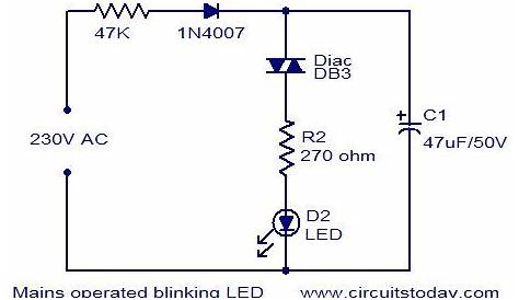 led blinking block diagram